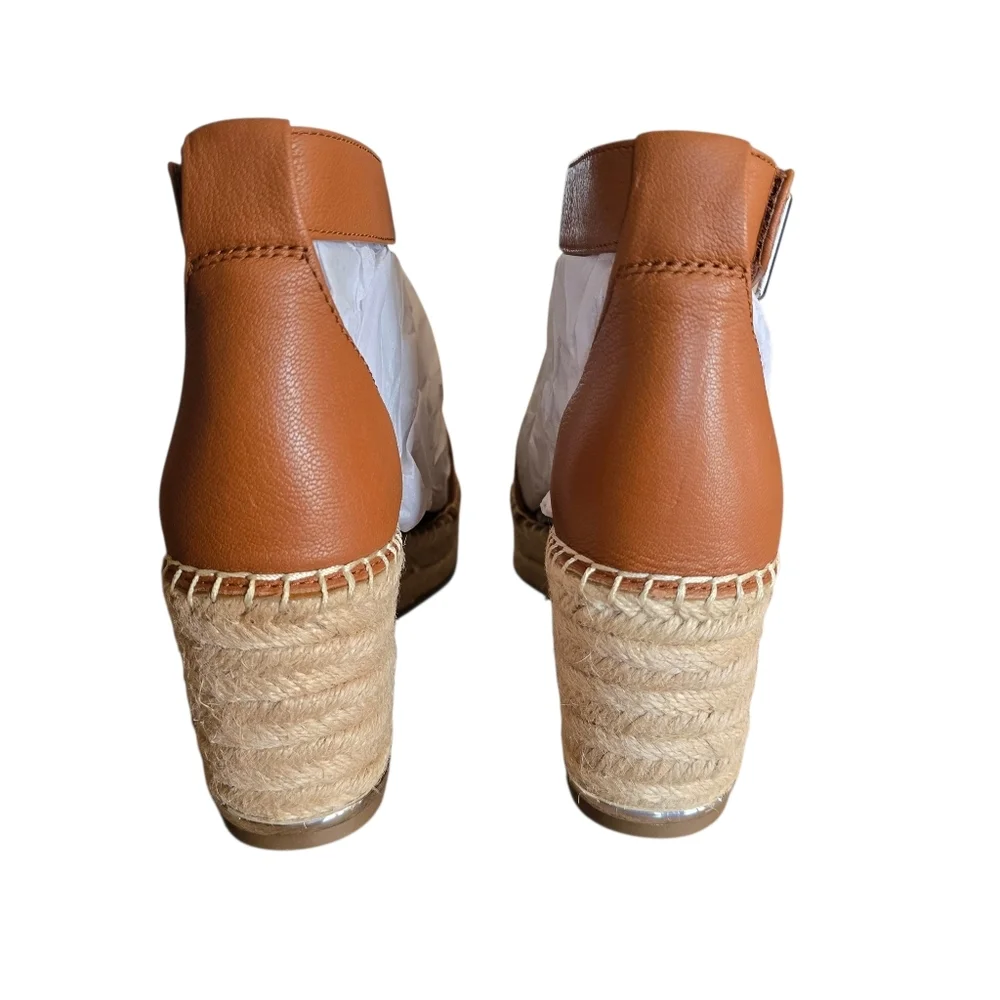 NIB Franco Sarto Clemens Raffia Espadrille Wedge Sandal, Size 9.5 (M)